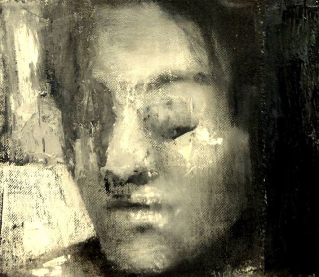 Malena L. Aranguren - Limbo, tecnica mixta sobre tela, 22 x 25 cm, 2013