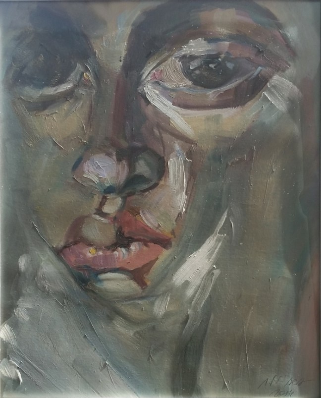 Izabela Beisert - ohne Titel, Öl auf Karton, 70 x 50 cm, 2014